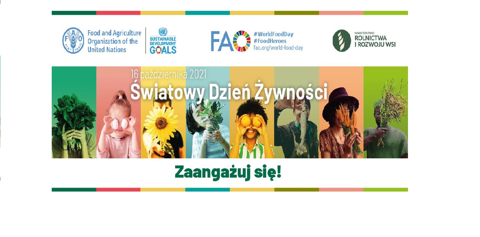 Plakat do informacji dot. światowego dnia żywności