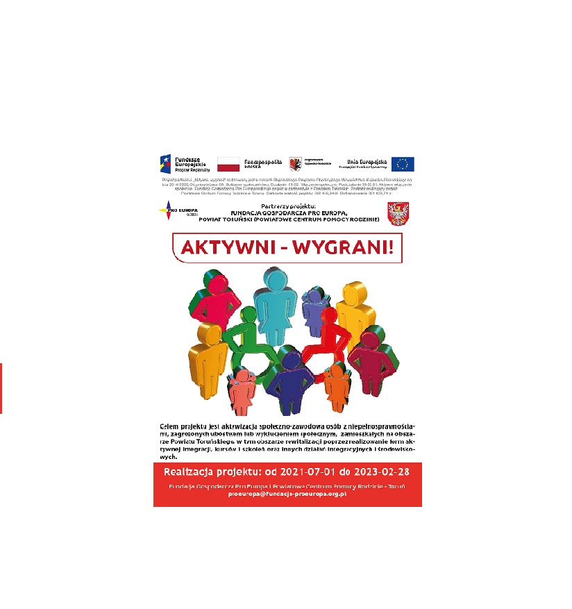 II tura rekrutacji do projektu "Aktywni- wygrani!"